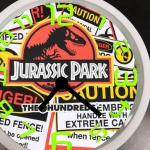 Jurassic park led lights clock